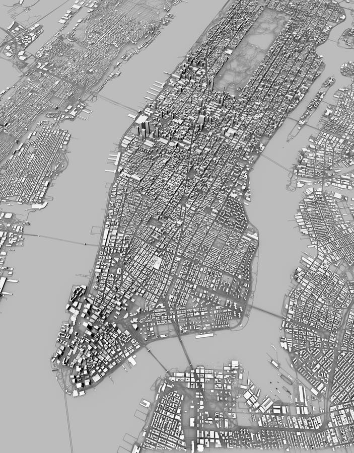 布鲁克林地图、纽约、街道和区 美国.